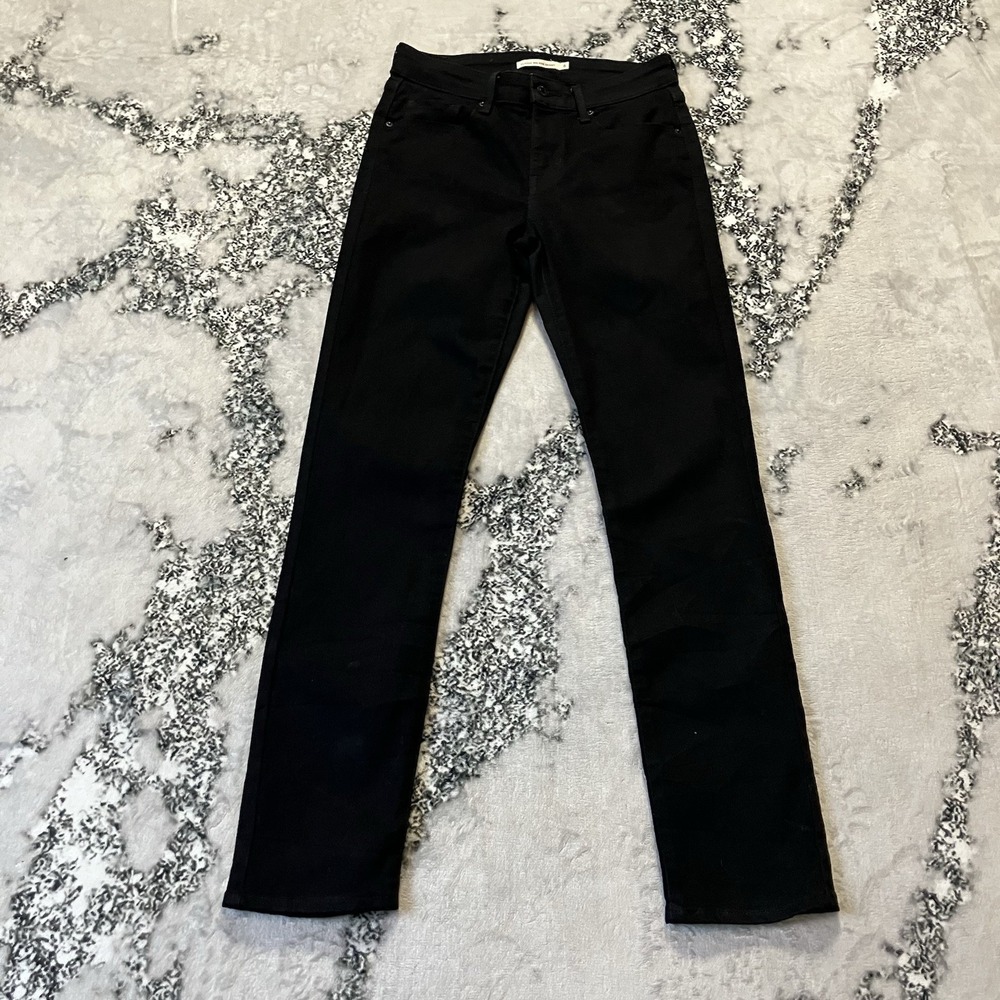 Levis Jeans Womens Size 6‎ Black Classic Mid Rise Skinny Leg Denim